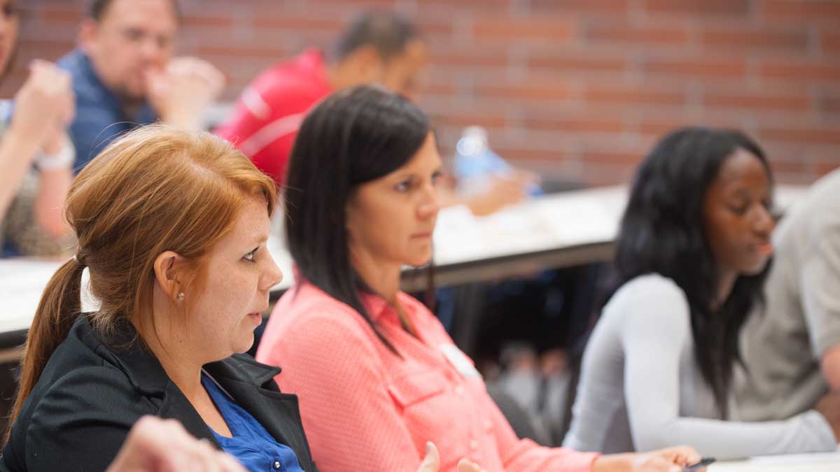 Law students in a classroom