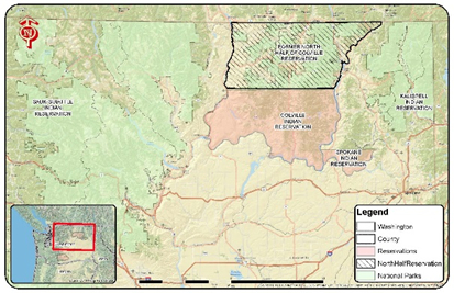 Reservation Map of Colville