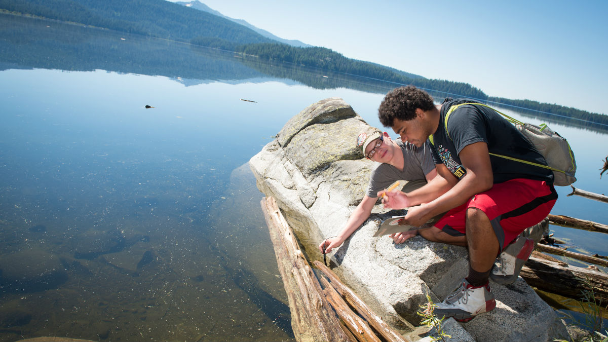 Taking water samples